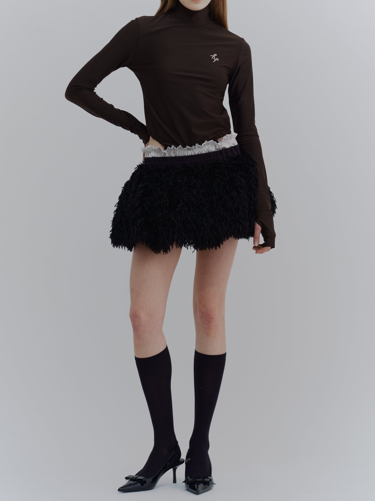 "Mira" bodysuit with rhinestone