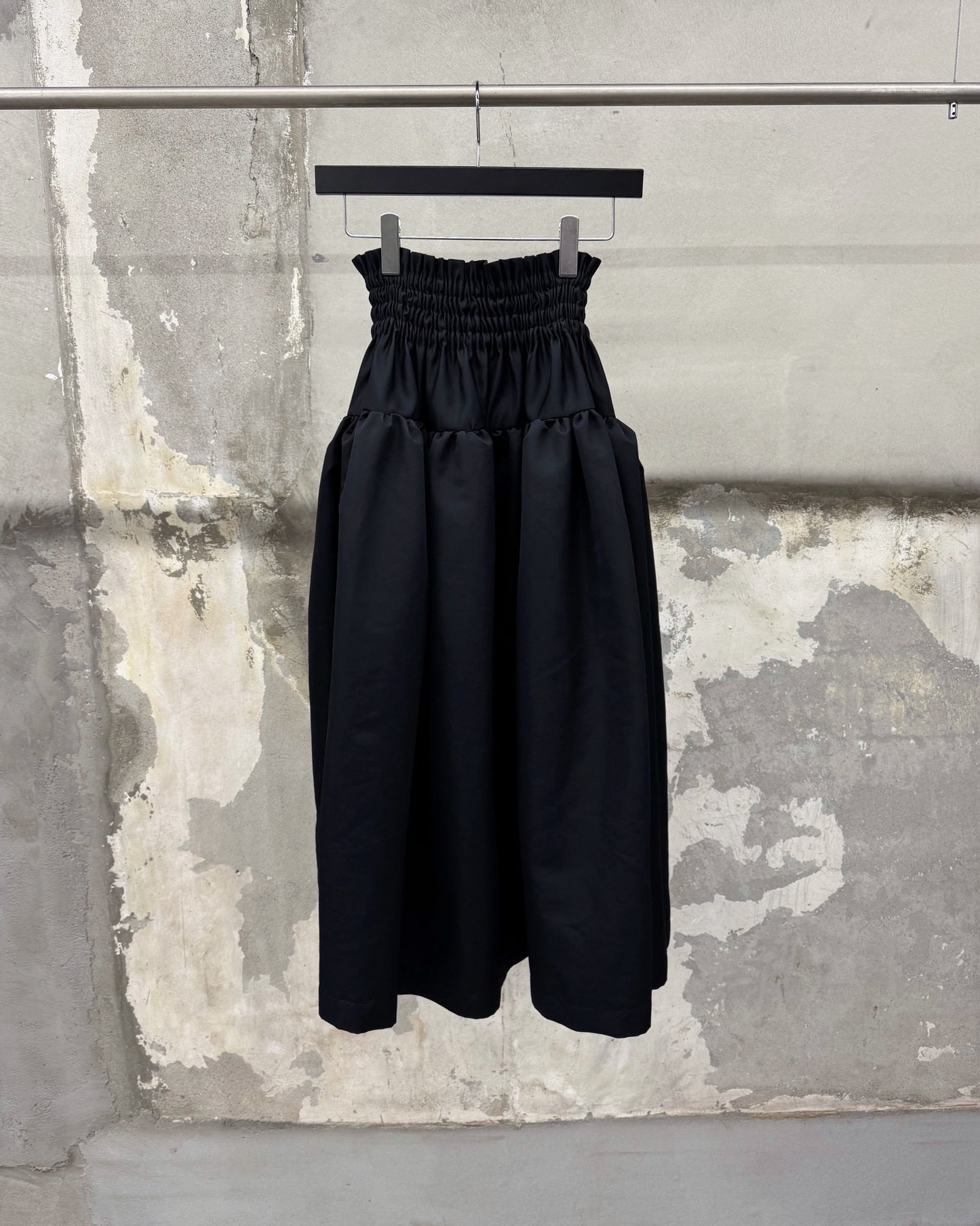 Taffeta shirring skirt
