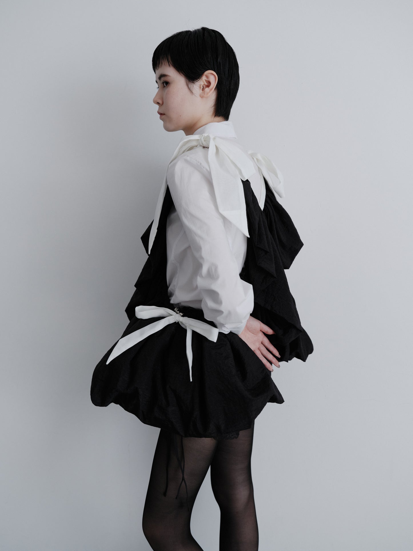 Crossed ruffle dress