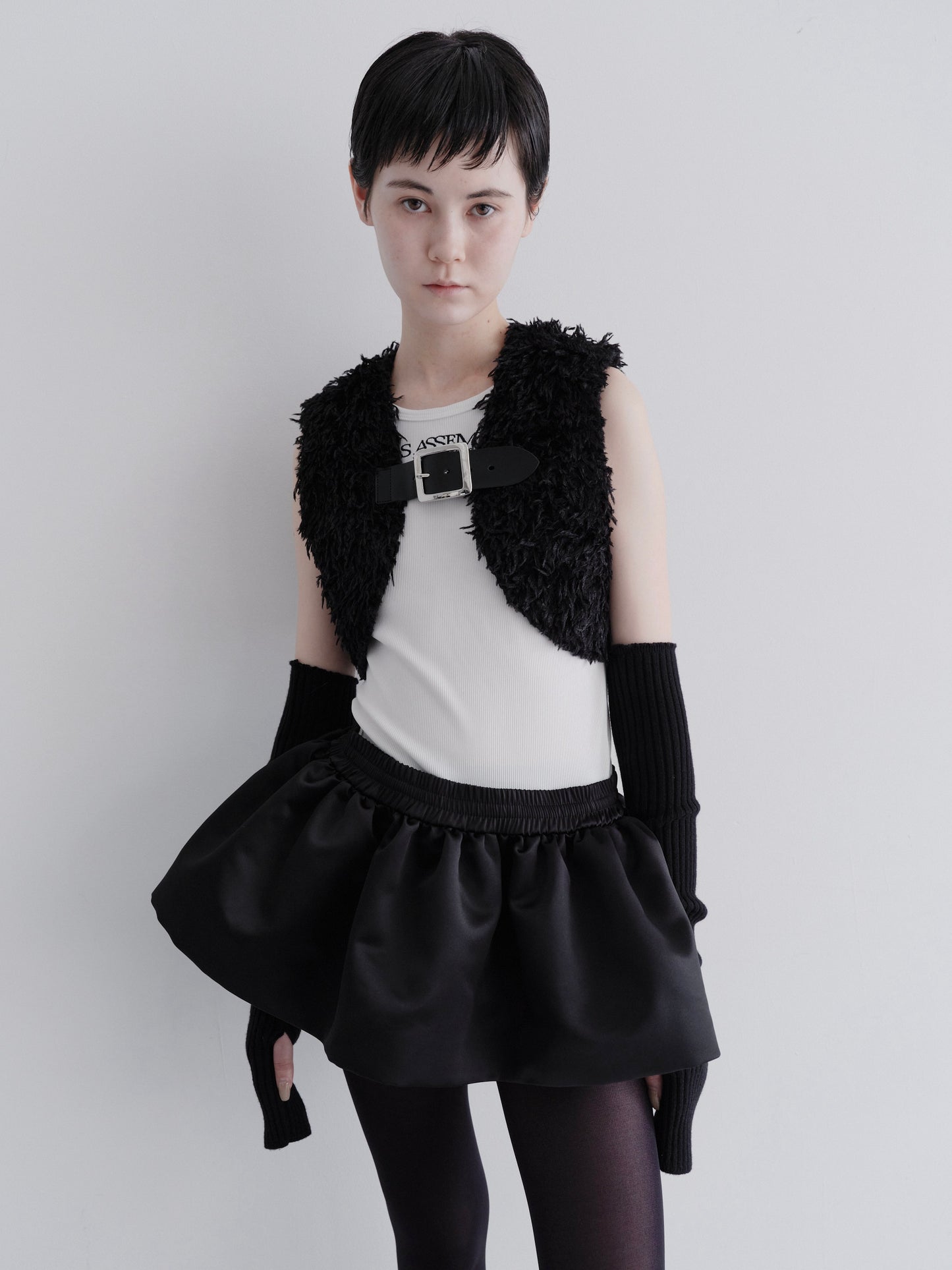 Midnight volume mini skirt