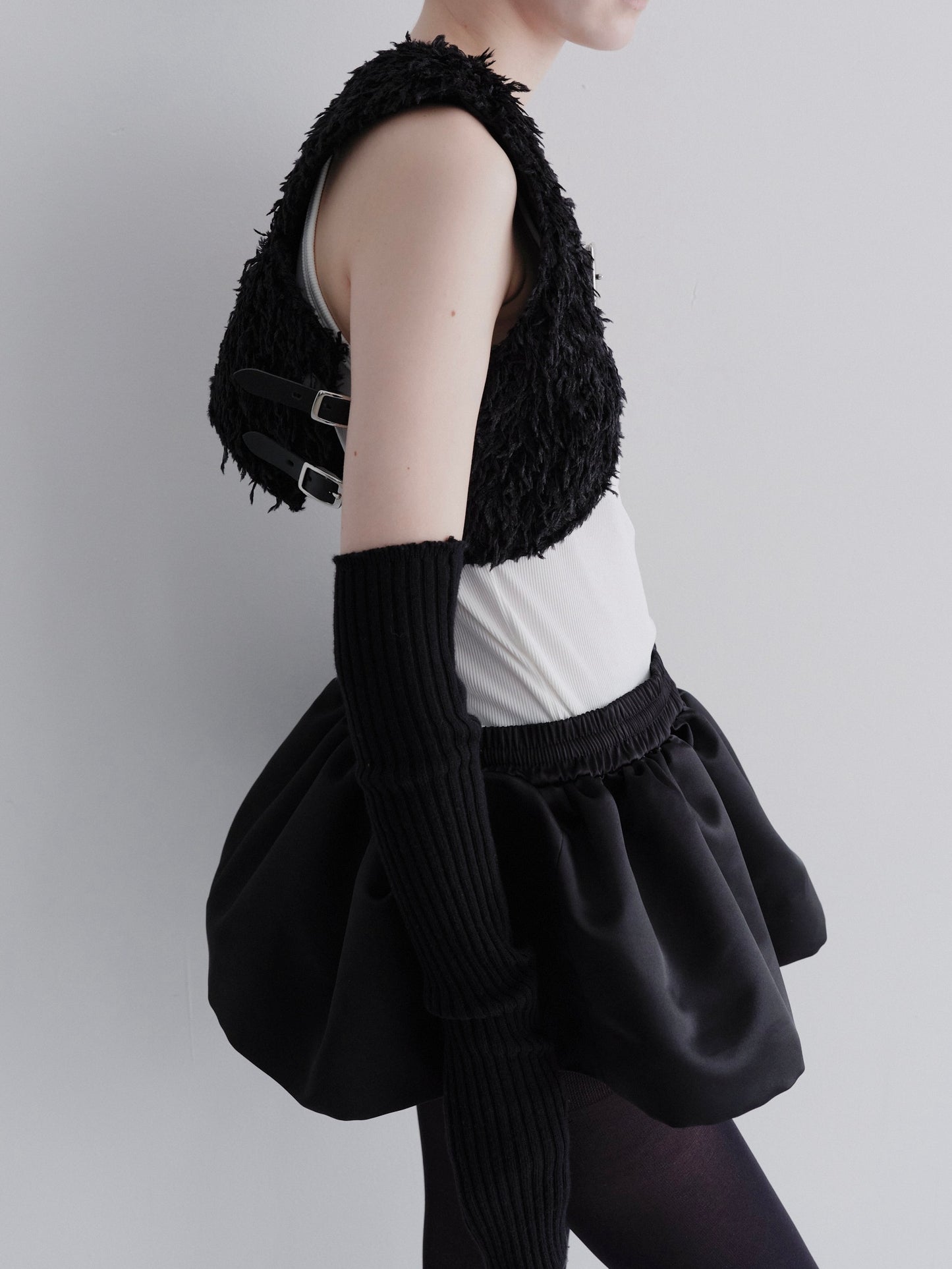 Midnight volume mini skirt