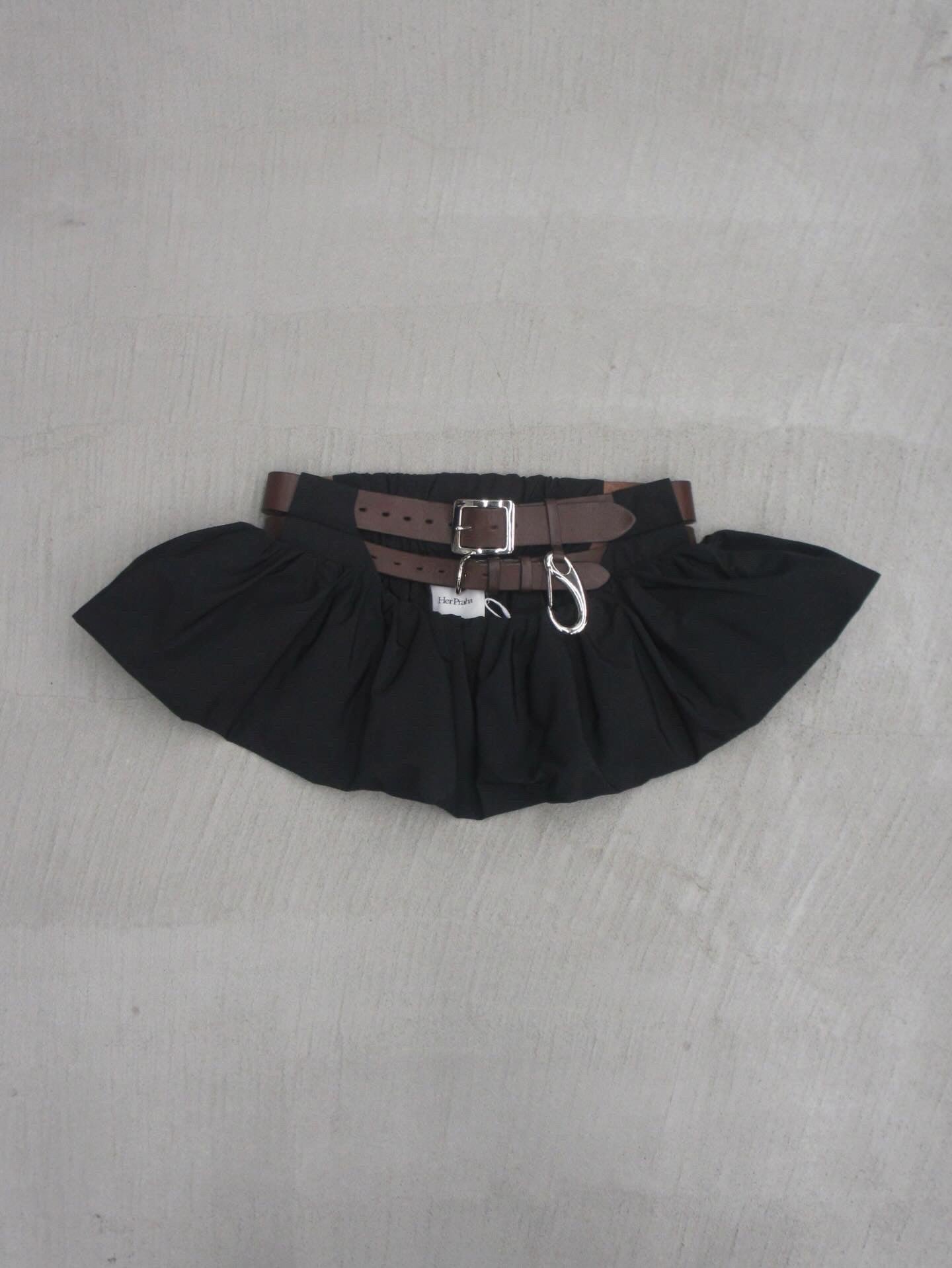 Balloon mini skirt belt