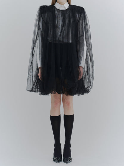 Cocoon tulle over dress