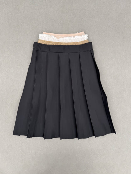 ”HP" layered pleats skirt