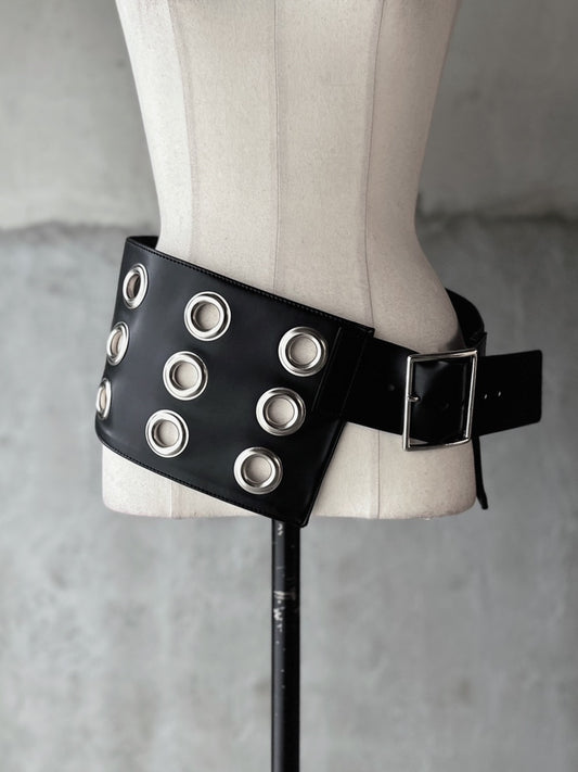 eyelet leather belt