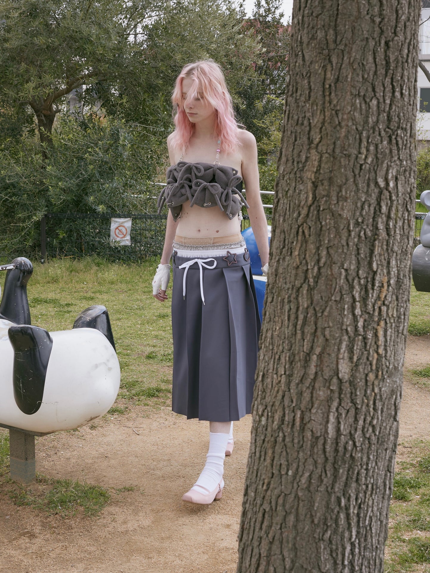 "Cindy" padded knot bustier