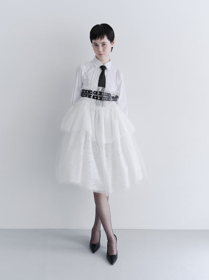 Eyelet couture dress