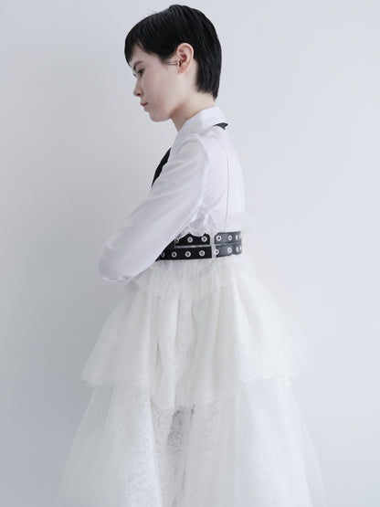 Eyelet couture dress