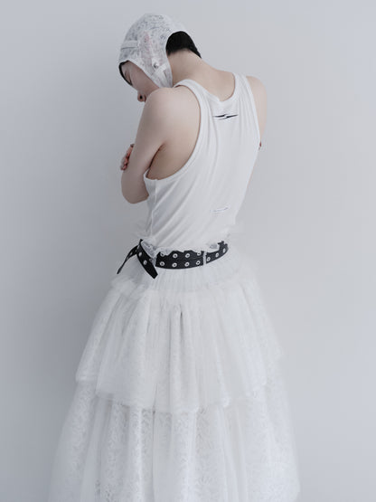 Eyelet couture dress